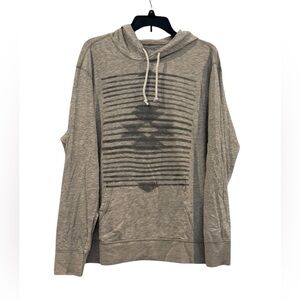 Men’s American Eagle Lightweight Gray Lotus Pyramid Pullover Hoodie:XL